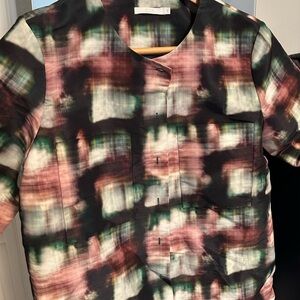 COS Multicolor Abstract Jacket and matching skirt